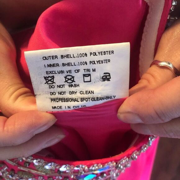 Blush Prom | Hot Pink Strapless Formal Dress - Picture 9 of 11